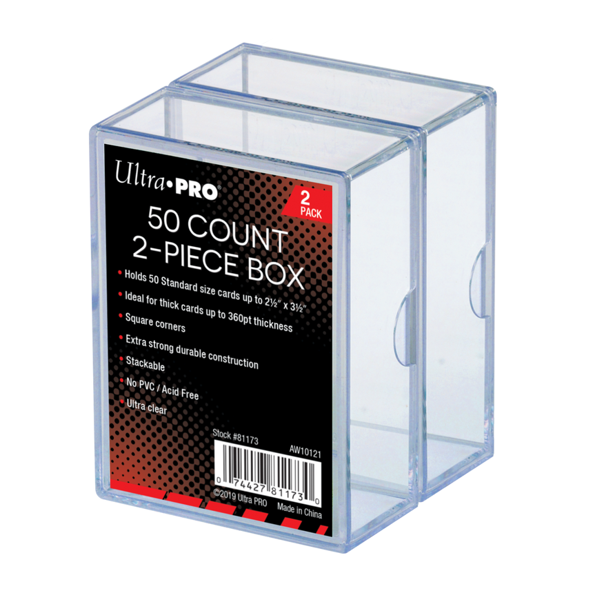 Ultra Pro 2-Piece Slide Box - 50ct (2-Pack)