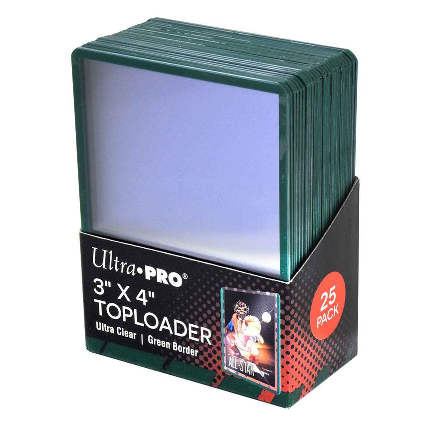 Ultra Pro 3x4 Toploaders - Green Border (25ct)
