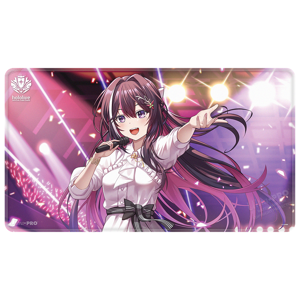 Close view of Ultra Pro Stitched Playmat - hololive AZKi packaging