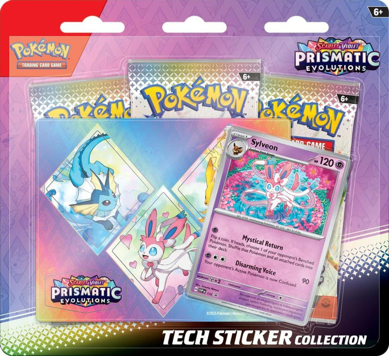 Pokémon Prismatic Evolutions Tech Sticker Collection Sylveon (Sealed)