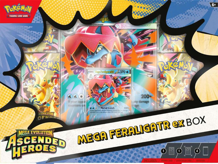 Pokémon Ascended Heroes Mega Feraligatr ex Box (Sealed)