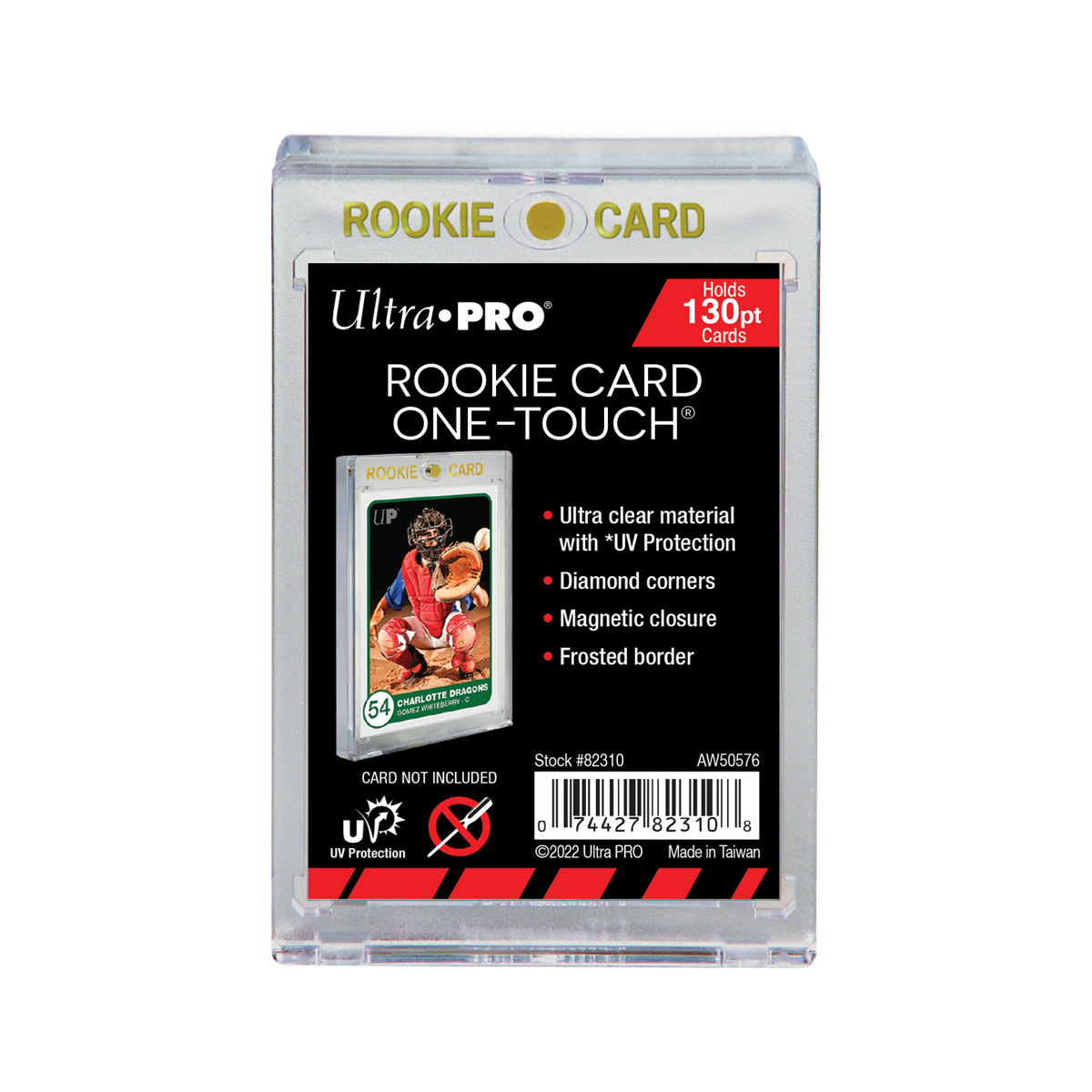 Close view of Ultra Pro One-Touch Magnetic Holder - 130pt Rookie Card (UV) packaging