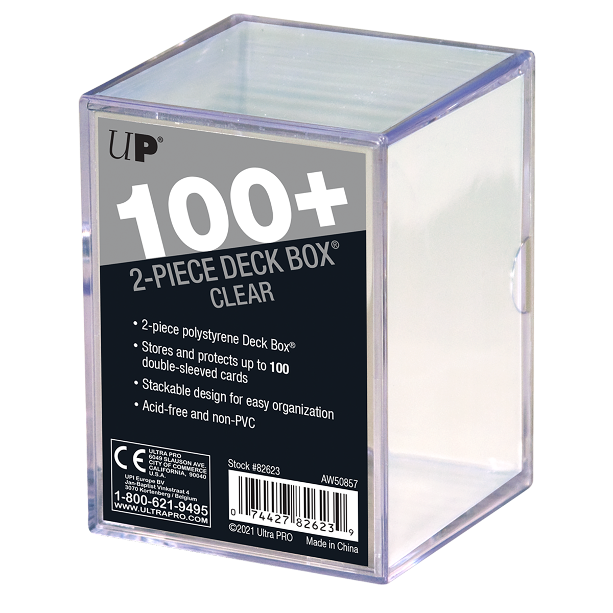Close view of Ultra Pro 2-Piece Gaming Deck Box - 100+ packaging