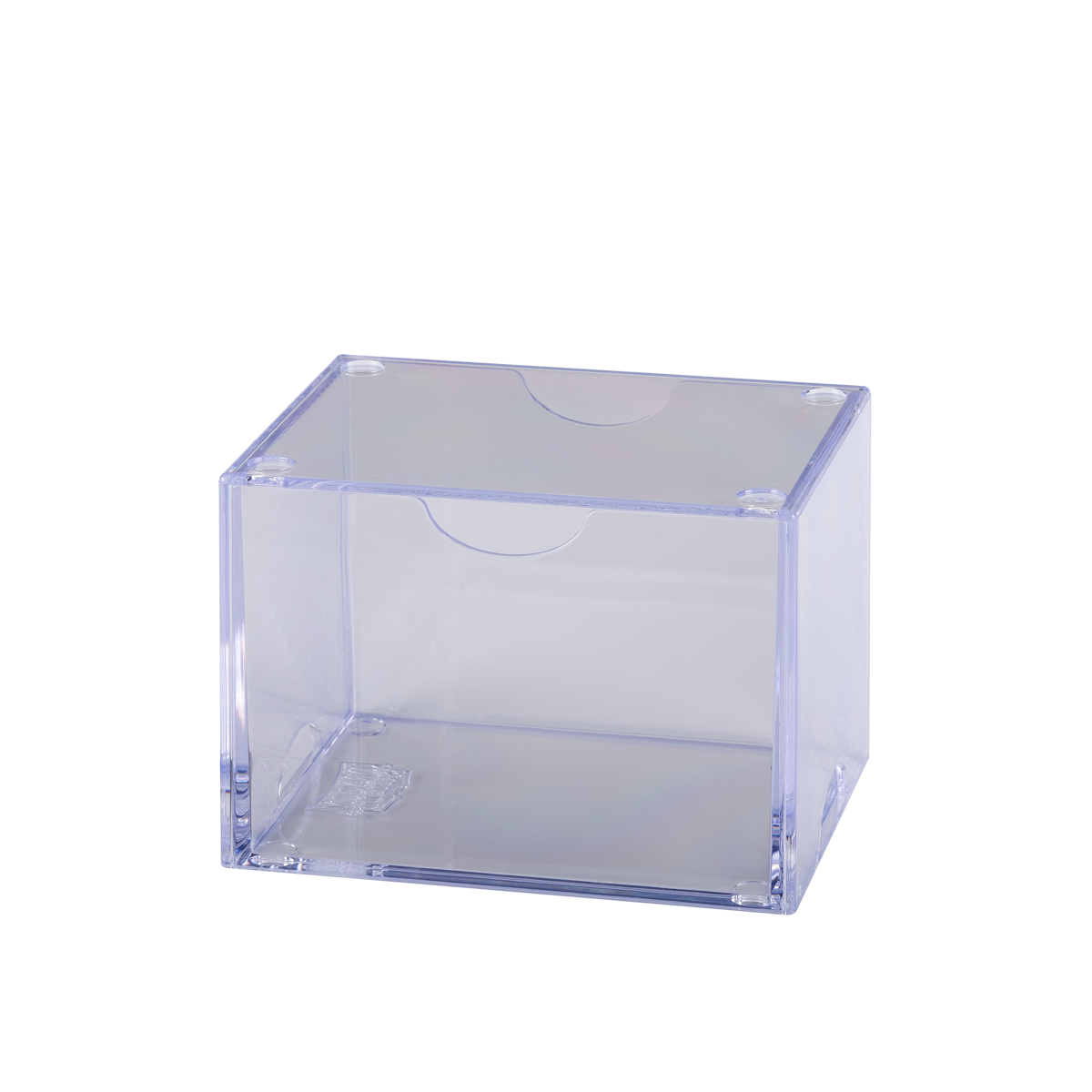Close view of Dragon Shield Strongbox 100+ Deck Box - Clear packaging