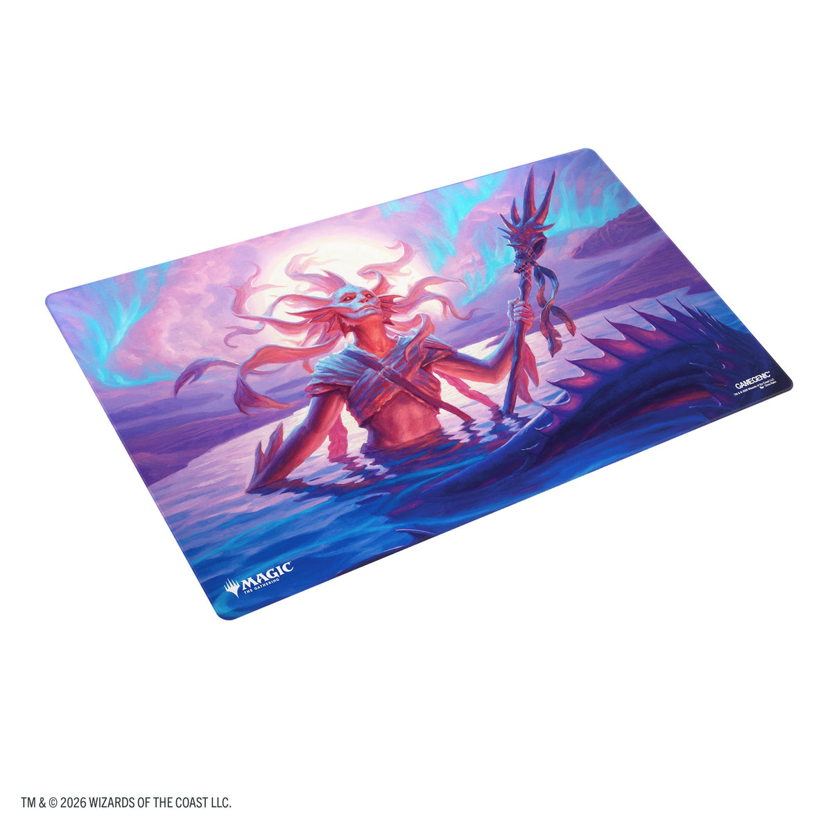 Close view of Gamegenic MTG Lorwyn Eclipsed Shiny Playmat - Eclipsed Merrow packaging