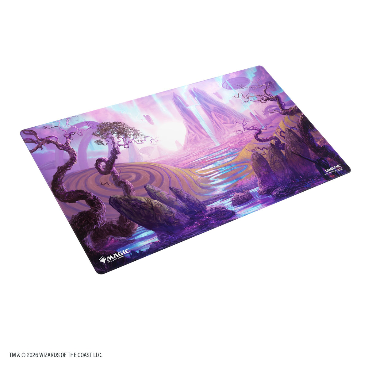 Close view of Gamegenic MTG Lorwyn Eclipsed Shiny Playmat - Eclipsed Realms packaging