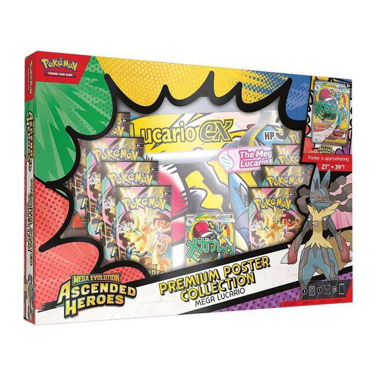 Pokémon Ascended Heroes Premium Poster Collection Mega Lucario (Sealed)