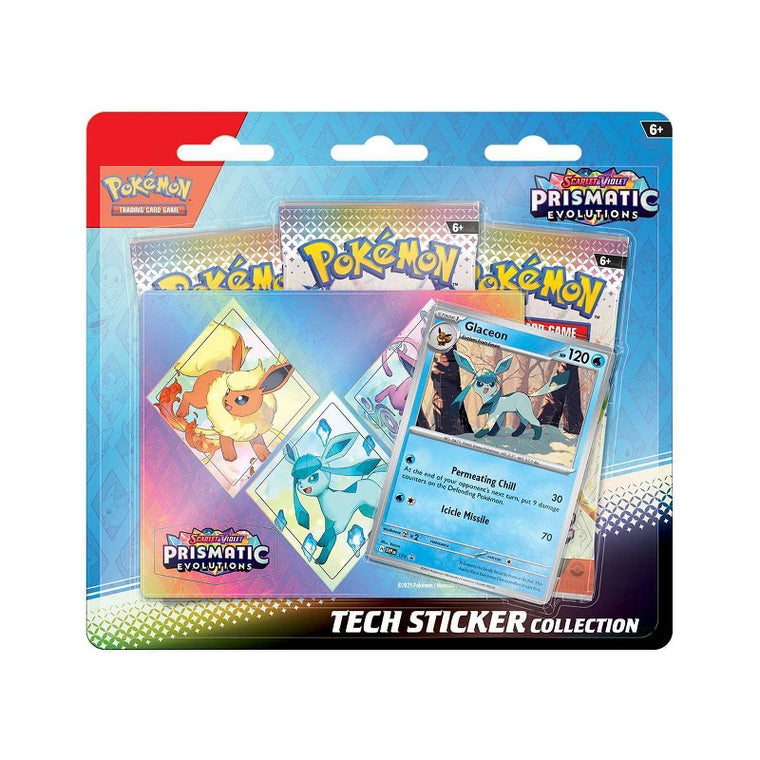Pokémon Prismatic Evolutions Tech Sticker Collection Glaceon (Sealed)